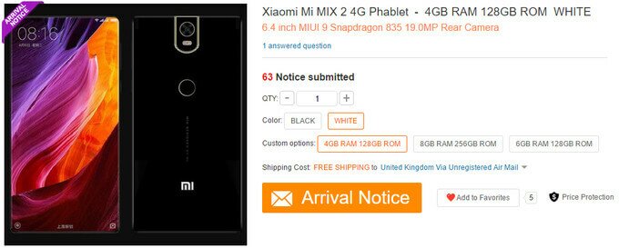 Характеристики Xiaomi Mi Mix 2 попали в сеть - изображение